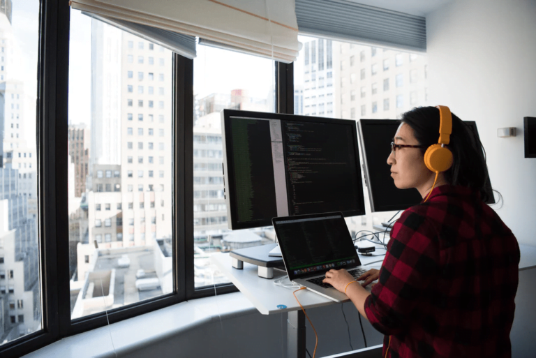 IT Asset Discovery Scan Taking Place over 3 separate monitors