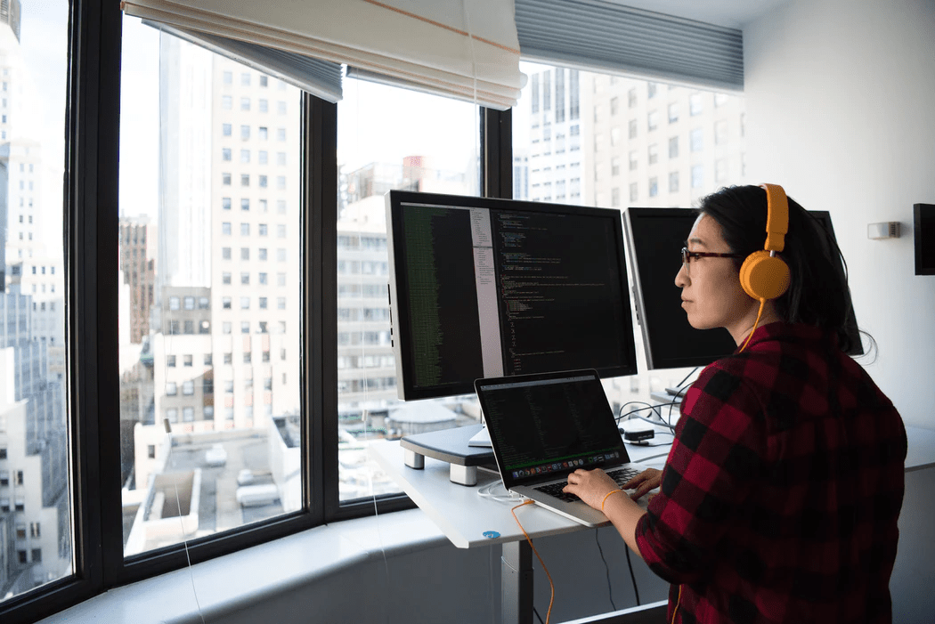 IT Asset Discovery Scan Taking Place over 3 separate monitors