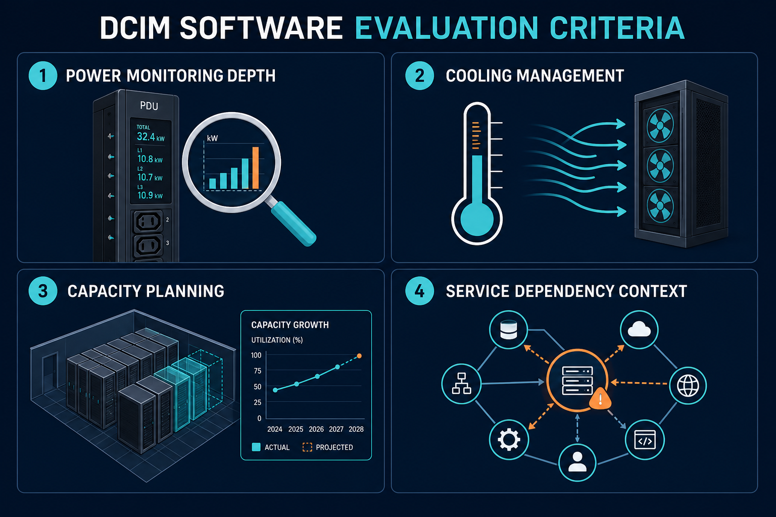 Illustrative Infographic Showing Dcim Ev — Virima Best Dcim Software