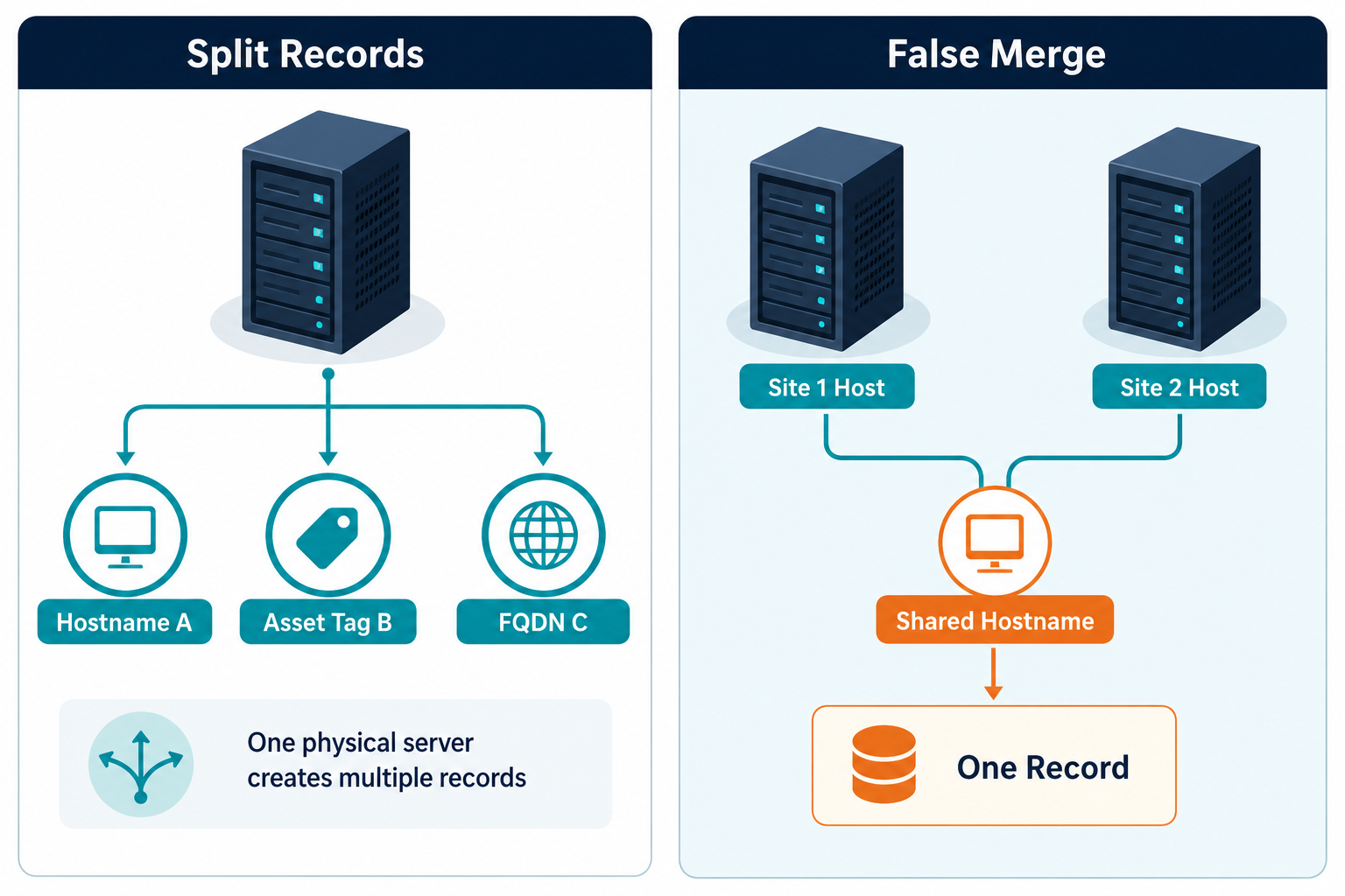 Two Column Join Failure Chart Left Colum , Hybrid Multi Site Inventory Identity Lean It